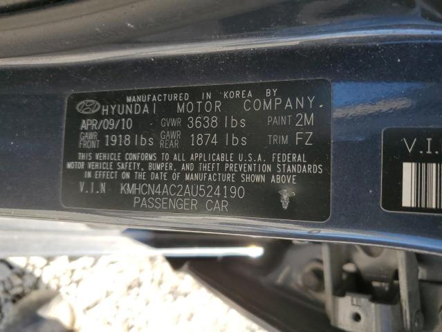 Photo 11 VIN: KMHCN4AC2AU524190 - HYUNDAI ACCENT GLS 