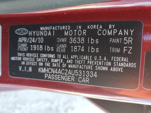 Photo 12 VIN: KMHCN4AC2AU531334 - HYUNDAI ACCENT 