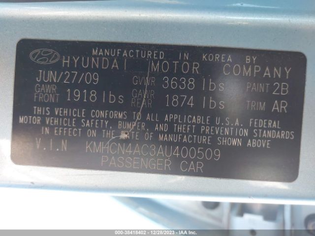 Photo 8 VIN: KMHCN4AC3AU400509 - HYUNDAI ACCENT 