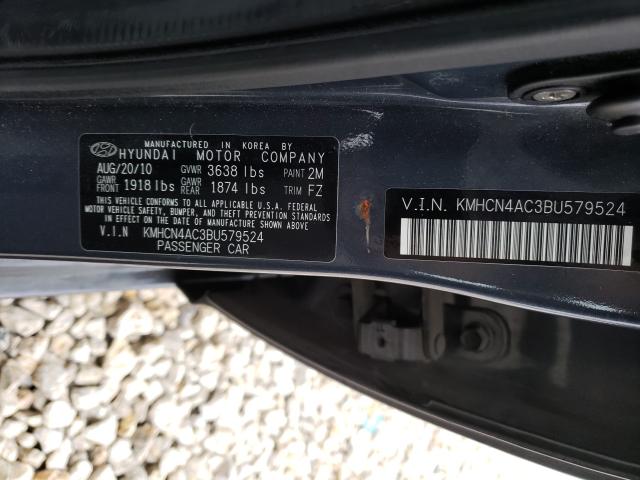 Photo 9 VIN: KMHCN4AC3BU579524 - HYUNDAI ACCENT GLS 