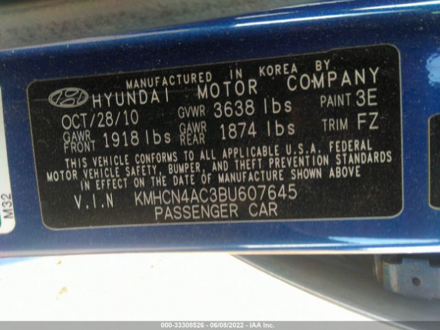 Photo 8 VIN: KMHCN4AC3BU607645 - HYUNDAI ACCENT 