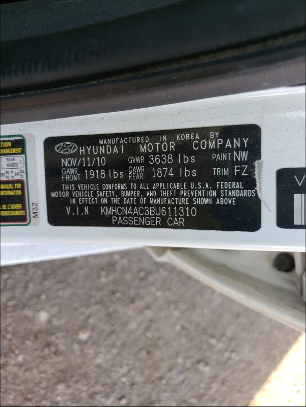 Photo 9 VIN: KMHCN4AC3BU611310 - HYUNDAI ACCENT GLS 