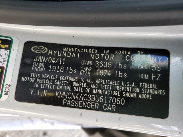 Photo 9 VIN: KMHCN4AC3BU617060 - HYUNDAI ACCENT GLS 