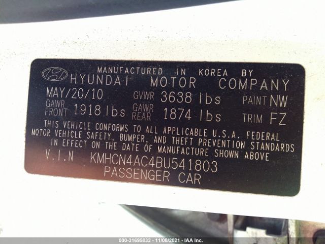 Photo 8 VIN: KMHCN4AC4BU541803 - HYUNDAI ACCENT 