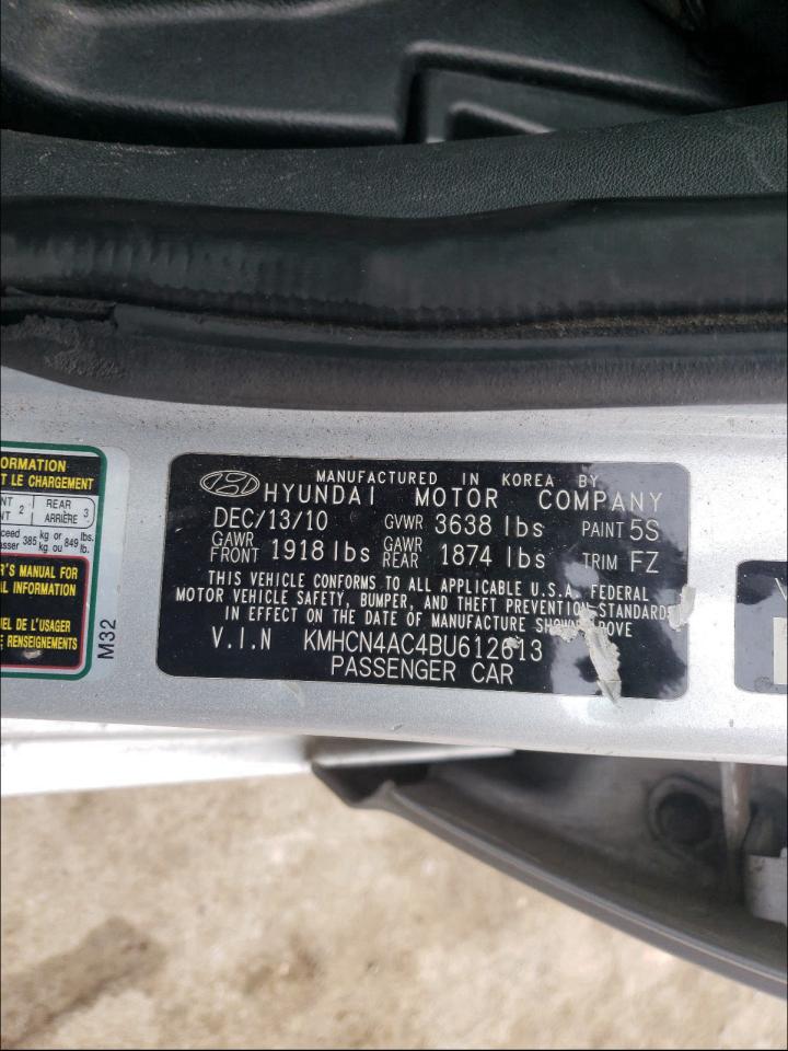 Photo 9 VIN: KMHCN4AC4BU612613 - HYUNDAI ACCENT GLS 