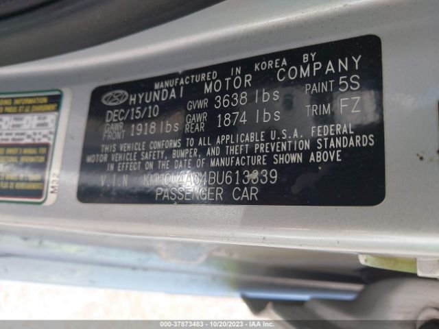 Photo 8 VIN: KMHCN4AC4BU613339 - HYUNDAI ACCENT 