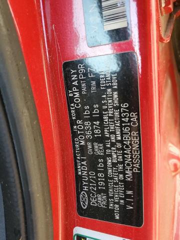 Photo 11 VIN: KMHCN4AC4BU614376 - HYUNDAI ACCENT GLS 