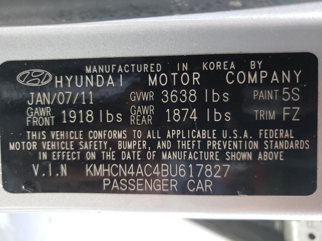 Photo 9 VIN: KMHCN4AC4BU617827 - HYUNDAI ACCENT GLS 