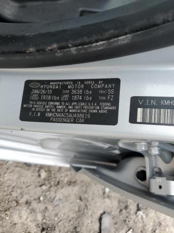 Photo 12 VIN: KMHCN4AC5AU498619 - HYUNDAI ACCENT GLS 