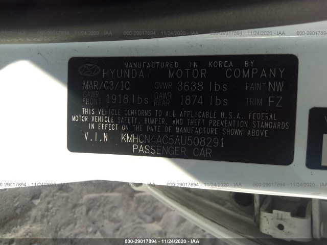 Photo 8 VIN: KMHCN4AC5AU508291 - HYUNDAI ACCENT 