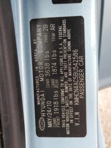 Photo 11 VIN: KMHCN4AC5BU542586 - HYUNDAI ACCENT 