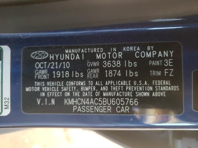 Photo 9 VIN: KMHCN4AC5BU605766 - HYUNDAI ACCENT GLS 