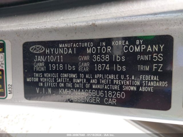 Photo 8 VIN: KMHCN4AC5BU618260 - HYUNDAI ACCENT 