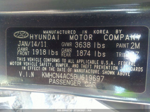 Photo 8 VIN: KMHCN4AC5BU619697 - HYUNDAI ACCENT 