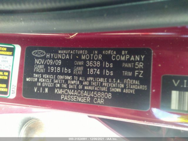 Photo 8 VIN: KMHCN4AC6AU458808 - HYUNDAI ACCENT 