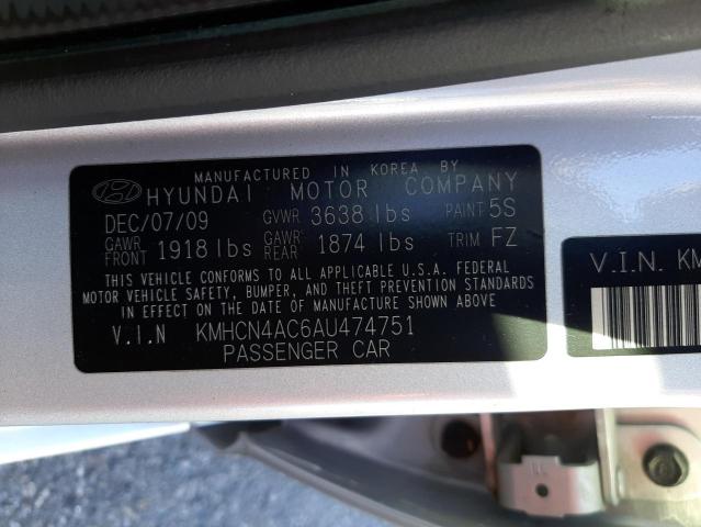 Photo 9 VIN: KMHCN4AC6AU474751 - HYUNDAI ACCENT GLS 