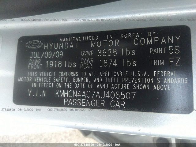 Photo 8 VIN: KMHCN4AC7AU406507 - HYUNDAI ACCENT 