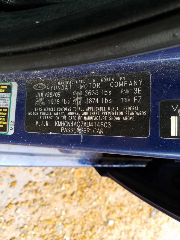 Photo 9 VIN: KMHCN4AC7AU414803 - HYUNDAI ACCENT GLS 