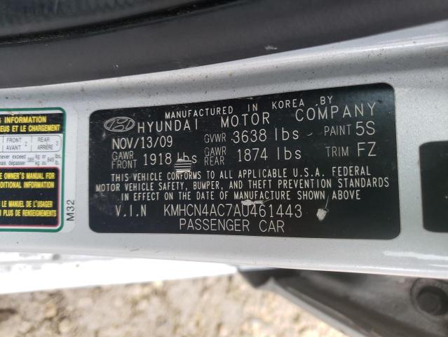 Photo 9 VIN: KMHCN4AC7AU461443 - HYUNDAI ACCENT GLS 