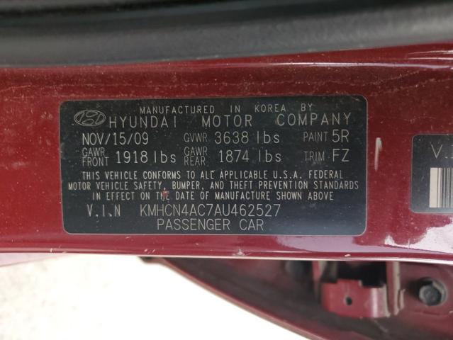 Photo 11 VIN: KMHCN4AC7AU462527 - HYUNDAI ACCENT GLS 