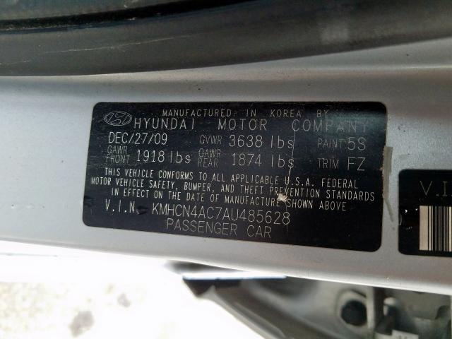 Photo 9 VIN: KMHCN4AC7AU485628 - HYUNDAI ACCENT GLS 