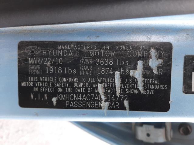 Photo 9 VIN: KMHCN4AC7AU514772 - HYUNDAI ACCENT GLS 