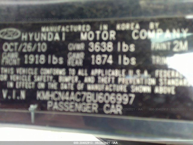 Photo 8 VIN: KMHCN4AC7BU606997 - HYUNDAI ACCENT 