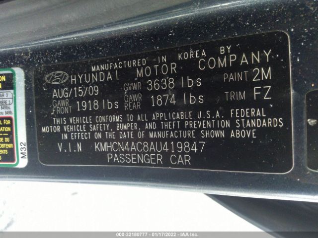 Photo 8 VIN: KMHCN4AC8AU419847 - HYUNDAI ACCENT 