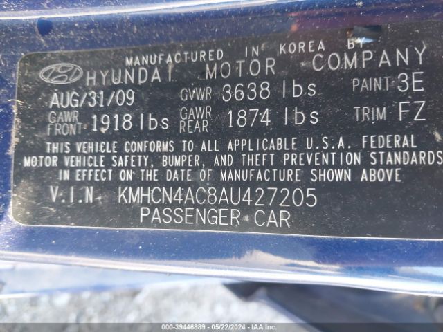 Photo 8 VIN: KMHCN4AC8AU427205 - HYUNDAI ACCENT 