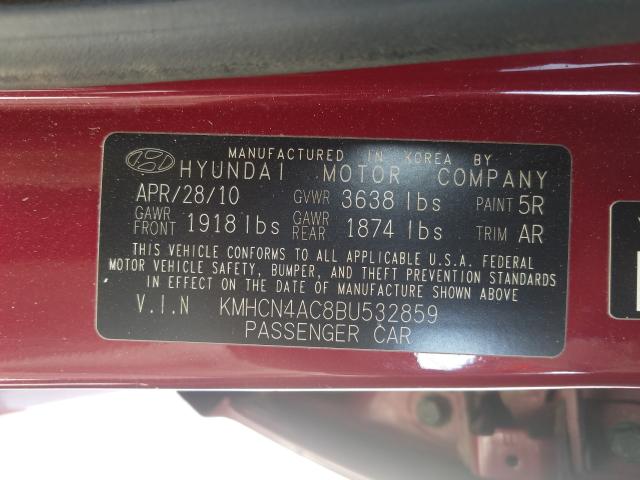 Photo 9 VIN: KMHCN4AC8BU532859 - HYUNDAI ACCENT GLS 