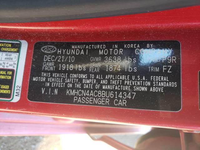 Photo 9 VIN: KMHCN4AC8BU614347 - HYUNDAI ACCENT GLS 