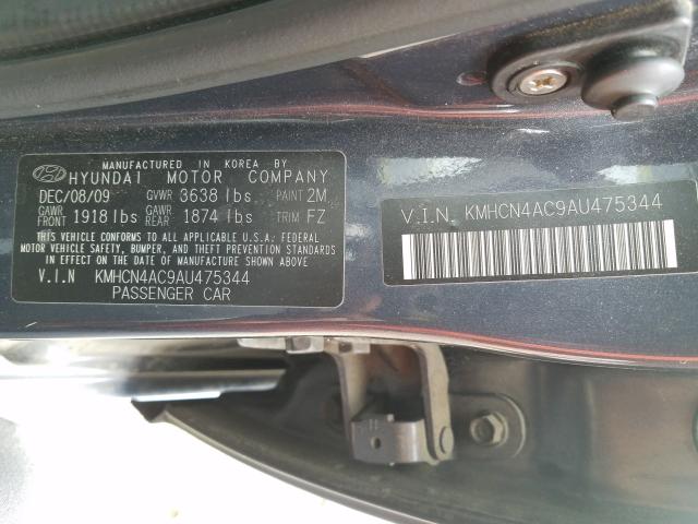 Photo 9 VIN: KMHCN4AC9AU475344 - HYUNDAI ACCENT GLS 