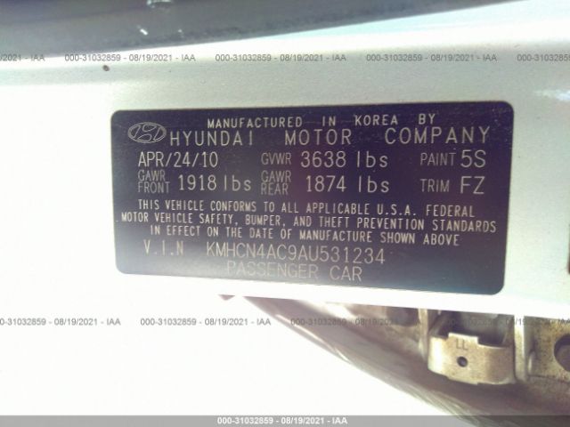 Photo 8 VIN: KMHCN4AC9AU531234 - HYUNDAI ACCENT 