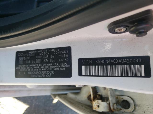 Photo 9 VIN: KMHCN4ACXAU420093 - HYUNDAI ACCENT GLS 