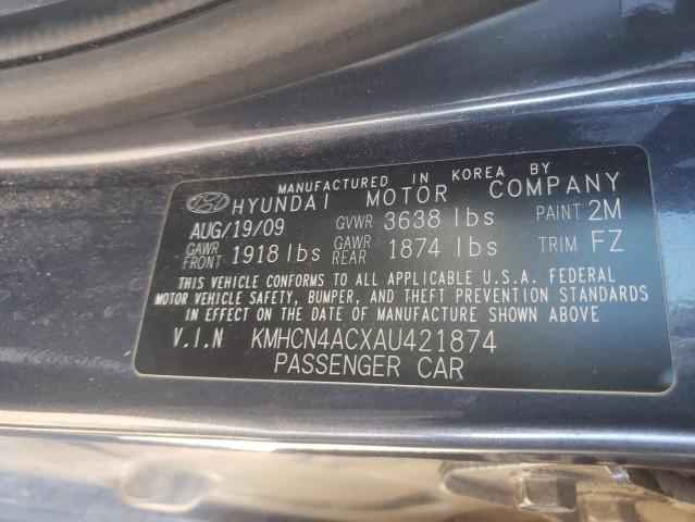 Photo 9 VIN: KMHCN4ACXAU421874 - HYUNDAI ACCENT GLS 