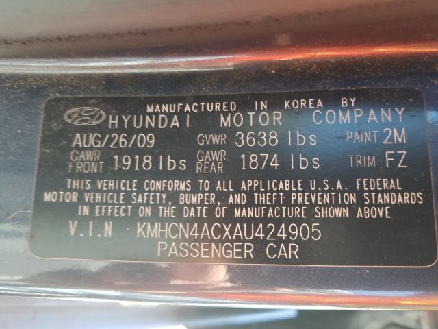 Photo 9 VIN: KMHCN4ACXAU424905 - HYUNDAI ACCENT GLS 