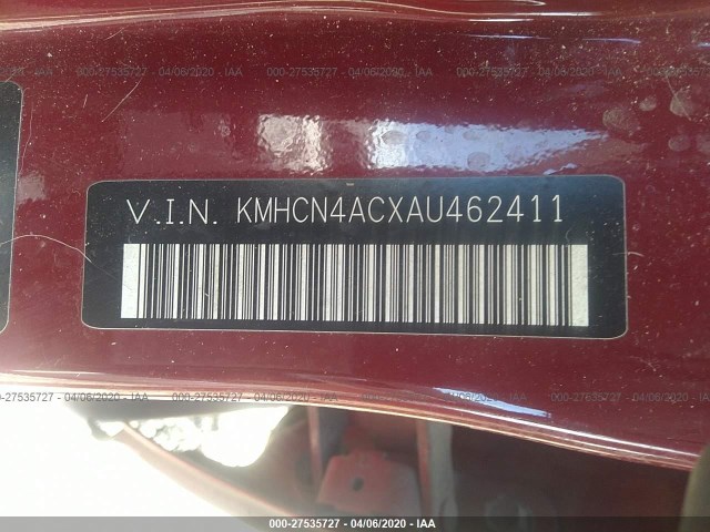 Photo 8 VIN: KMHCN4ACXAU462411 - HYUNDAI ACCENT 