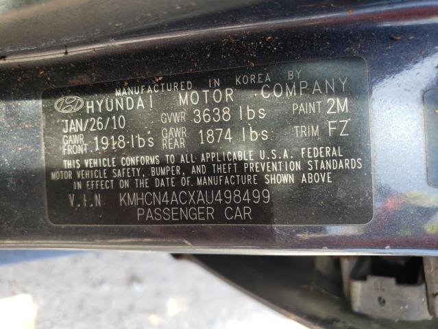 Photo 9 VIN: KMHCN4ACXAU498499 - HYUNDAI ACCENT GLS 