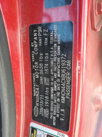 Photo 11 VIN: KMHCN4ACXBU619372 - HYUNDAI ACCENT 