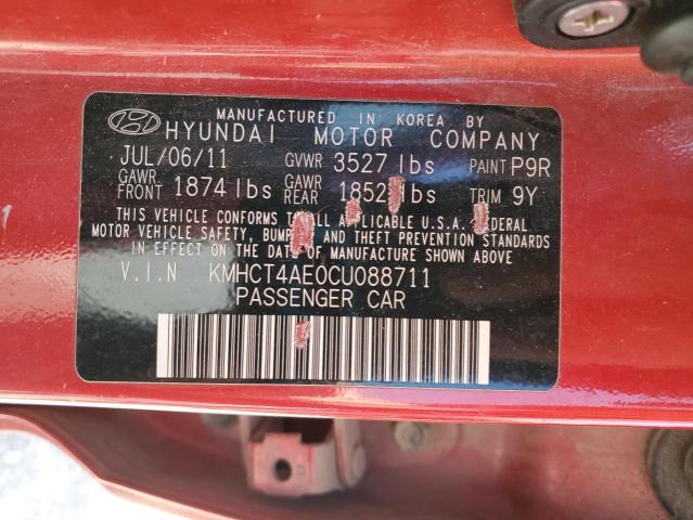 Photo 11 VIN: KMHCT4AE0CU088711 - HYUNDAI ACCENT GLS 