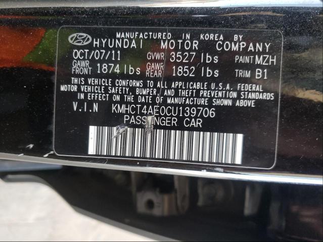 Photo 9 VIN: KMHCT4AE0CU139706 - HYUNDAI ACCENT GLS 