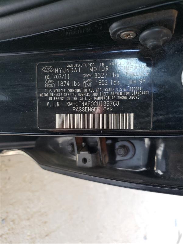 Photo 9 VIN: KMHCT4AE0CU139768 - HYUNDAI ACCENT GLS 