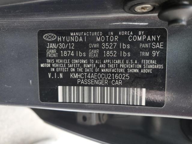 Photo 11 VIN: KMHCT4AE0CU216025 - HYUNDAI ACCENT GLS 