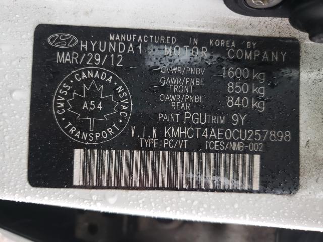 Photo 9 VIN: KMHCT4AE0CU257898 - HYUNDAI ACCENT GLS 