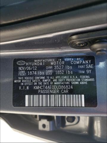 Photo 9 VIN: KMHCT4AE0DU386824 - HYUNDAI ACCENT GLS 