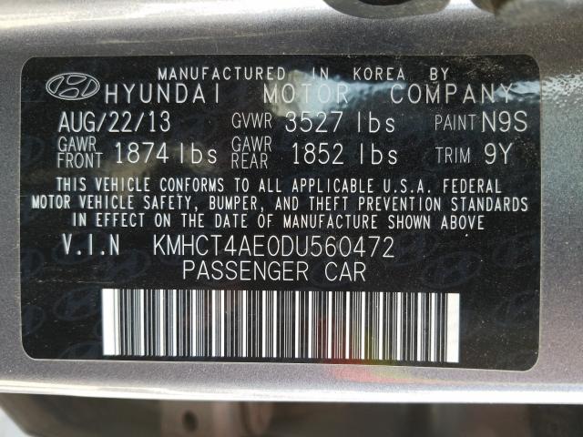 Photo 9 VIN: KMHCT4AE0DU560472 - HYUNDAI ACCENT GLS 