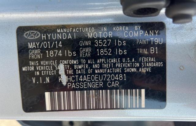 Photo 9 VIN: KMHCT4AE0EU720481 - HYUNDAI ACCENT GLS 