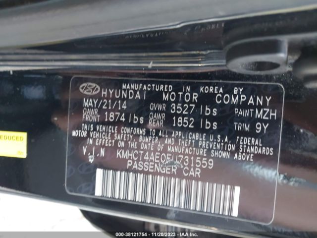 Photo 8 VIN: KMHCT4AE0EU731559 - HYUNDAI ACCENT 