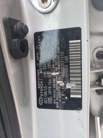 Photo 11 VIN: KMHCT4AE0GU031110 - HYUNDAI ACCENT SE 