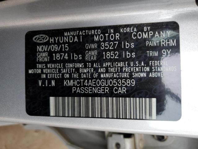 Photo 11 VIN: KMHCT4AE0GU053589 - HYUNDAI ACCENT SE 